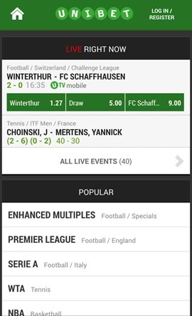 Unibet Sports Betting App Android